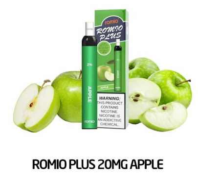 Pod 1 lần Romio Plus apple vị táo xanh- Thuốc Lá Xanh
