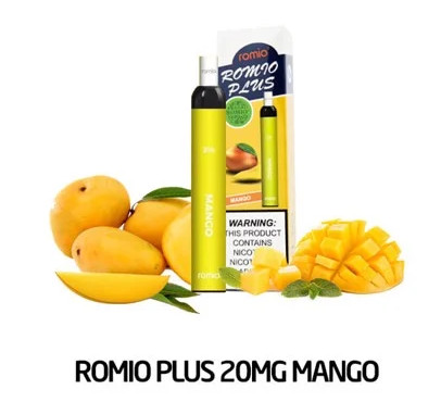 Pod 1 lần Romio Plus Mango vị xoài- Thuốc Lá Xanh